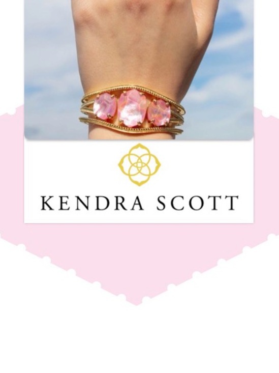 Kendra Scott Jewelry - NWT [Kendra Scott] Daphne Statement Gold Cuff Bracelet, Pink Iridescent Abalone